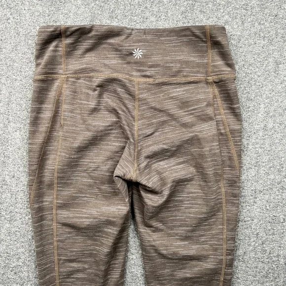 Athleta Leggings Womens Small  Brown Space Dye Heathered Yoga Athletic Tights - Picture 13 of 16